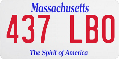 MA license plate 437LB0