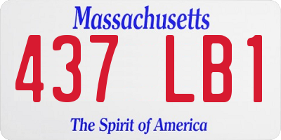 MA license plate 437LB1