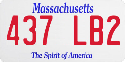 MA license plate 437LB2