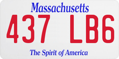 MA license plate 437LB6