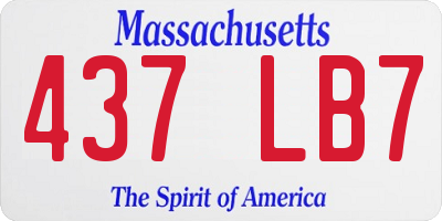 MA license plate 437LB7