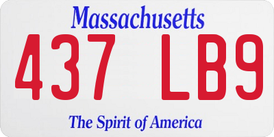 MA license plate 437LB9