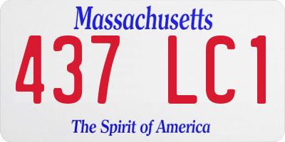 MA license plate 437LC1
