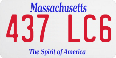 MA license plate 437LC6