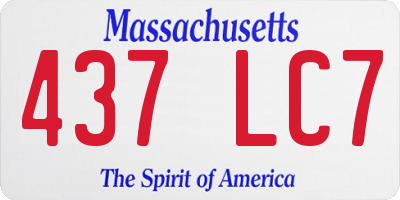 MA license plate 437LC7