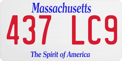 MA license plate 437LC9
