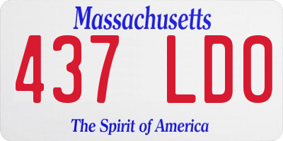 MA license plate 437LD0