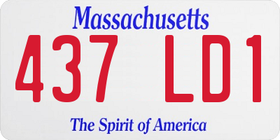 MA license plate 437LD1