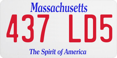 MA license plate 437LD5