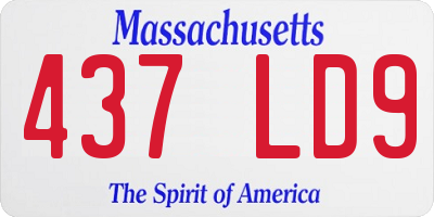 MA license plate 437LD9