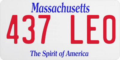 MA license plate 437LE0