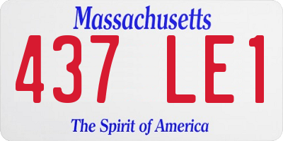 MA license plate 437LE1