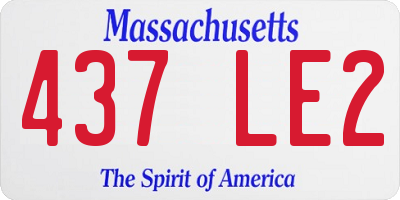 MA license plate 437LE2