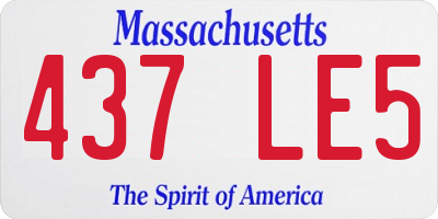 MA license plate 437LE5