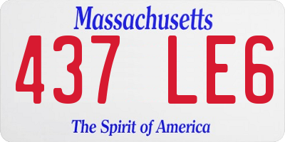 MA license plate 437LE6