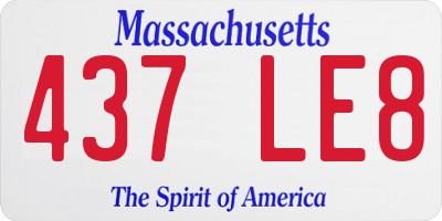 MA license plate 437LE8
