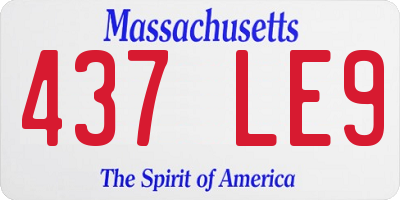 MA license plate 437LE9