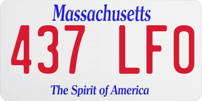 MA license plate 437LF0