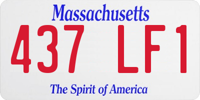 MA license plate 437LF1