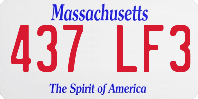 MA license plate 437LF3
