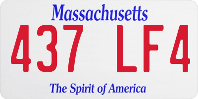 MA license plate 437LF4