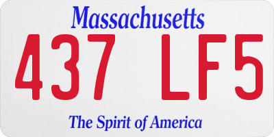 MA license plate 437LF5
