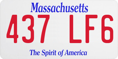 MA license plate 437LF6