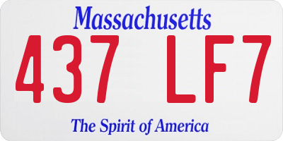 MA license plate 437LF7