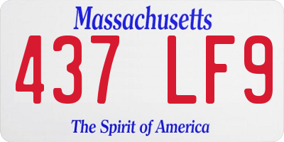 MA license plate 437LF9