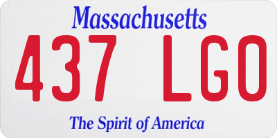 MA license plate 437LG0