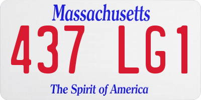 MA license plate 437LG1