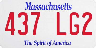 MA license plate 437LG2