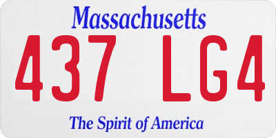 MA license plate 437LG4