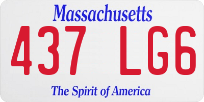 MA license plate 437LG6