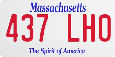 MA license plate 437LH0