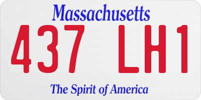 MA license plate 437LH1