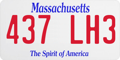 MA license plate 437LH3
