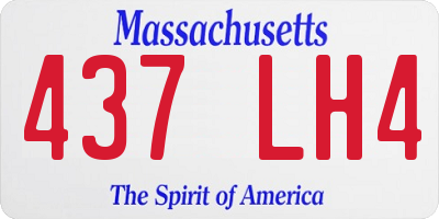 MA license plate 437LH4