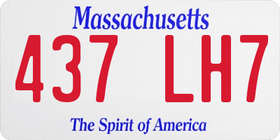 MA license plate 437LH7