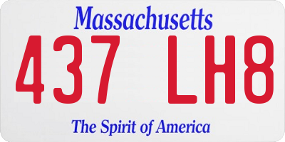 MA license plate 437LH8