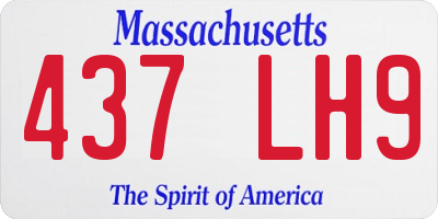 MA license plate 437LH9