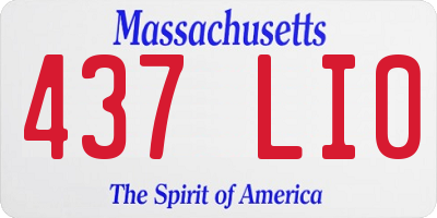 MA license plate 437LI0