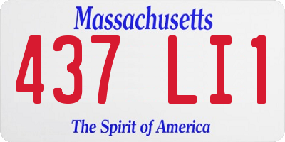 MA license plate 437LI1
