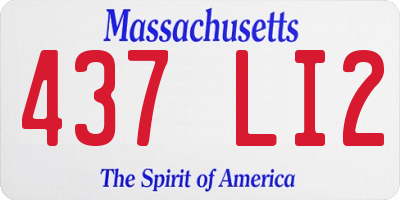 MA license plate 437LI2