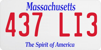 MA license plate 437LI3