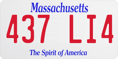 MA license plate 437LI4