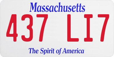 MA license plate 437LI7