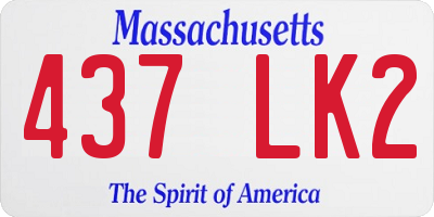 MA license plate 437LK2