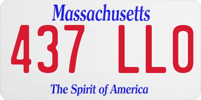 MA license plate 437LL0