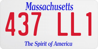 MA license plate 437LL1
